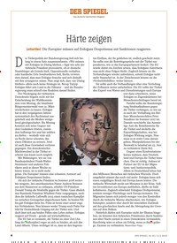 Titelbild der Ausgabe 20/2019 von DER SPIEGEL: Härte zeigen. Zeitschriften als Abo oder epaper bei United Kiosk online kaufen.