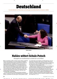 Titelbild der Ausgabe 22/2019 von SPD Nahles wittert Schulz-Putsch. Zeitschriften als Abo oder epaper bei United Kiosk online kaufen.