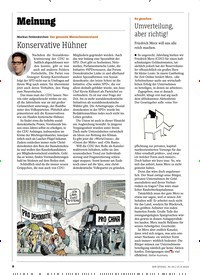 Titelbild der Ausgabe 25/2019 von Meinung: Konservative Hühner. Zeitschriften als Abo oder epaper bei United Kiosk online kaufen.