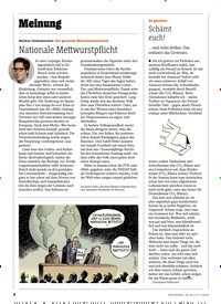 Titelbild der Ausgabe 31/2019 von Meinung: Nationale Mettwurstpflicht. Zeitschriften als Abo oder epaper bei United Kiosk online kaufen.