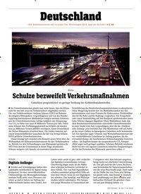 Titelbild der Ausgabe 50/2019 von Schulze bezweifelt Verkehrsmaßnahmen. Zeitschriften als Abo oder epaper bei United Kiosk online kaufen.