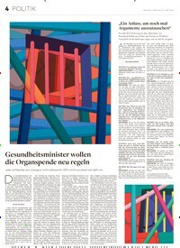Titelbild der Ausgabe 112/2025 von Gesundheitsminister wollen die Organspende neu regeln. Zeitschriften als Abo oder epaper bei United Kiosk online kaufen.