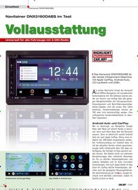 Titelbild der Ausgabe 1/2020 von Navitainer DNX5190DABS im Test: Vollausstattung. Zeitschriften als Abo oder epaper bei United Kiosk online kaufen.