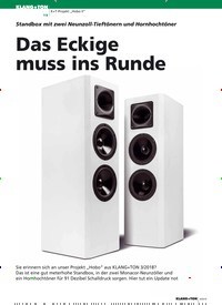 Titelbild der Ausgabe 4/2019 von K+T-Projekt „Hobo II“: Standbox mit zwei Neunzoll-Tieftönern und Hornhochtöner: Das Eckige muss ins Runde. Zeitschriften als Abo oder epaper bei United Kiosk online kaufen.