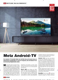 Titelbild der Ausgabe 3/2022 von Metz Android-TV. Zeitschriften als Abo oder epaper bei United Kiosk online kaufen.