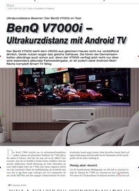 Titelbild der Ausgabe 6/2021 von BenQ V7000i – Ultrakurzdistanz mit Android TV. Zeitschriften als Abo oder epaper bei United Kiosk online kaufen.