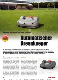 Titelbild der Ausgabe 2/2019 von Test: Echo Großflächenroboter TM 1000/TM 2000: Automatischer Greenkeeper. Zeitschriften als Abo oder epaper bei United Kiosk online kaufen.