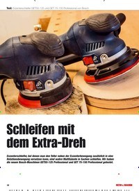 Titelbild der Ausgabe 4/2019 von Test: Exzenterschleifer GET55-125 und GET 75-150 Professional von Bosch: Schleifen mit dem Extra-Dreh. Zeitschriften als Abo oder epaper bei United Kiosk online kaufen.