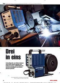 Titelbild der Ausgabe 1/2020 von Test: Multifunktionales Inverterschweißgerät MIG/MAG 190 DCI von Elektra Beckum: Drei in eins. Zeitschriften als Abo oder epaper bei United Kiosk online kaufen.
