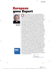 Titelbild der Ausgabe 10/2019 von INTERN: European goes Expert. Zeitschriften als Abo oder epaper bei United Kiosk online kaufen.
