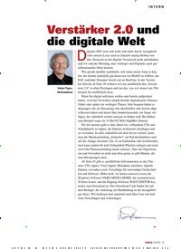 Titelbild der Ausgabe 2/2020 von INTERN: Verstärker 2.0 und die digitale Welt. Zeitschriften als Abo oder epaper bei United Kiosk online kaufen.