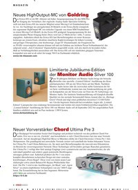 Titelbild der Ausgabe 8/2022 von Neuer Vorverstärker Chord Ultima Pre 3. Zeitschriften als Abo oder epaper bei United Kiosk online kaufen.