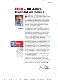 Titelbild der Ausgabe 10/2022 von EISA – 40 Jahre Qualität im Fokus. Zeitschriften als Abo oder epaper bei United Kiosk online kaufen.