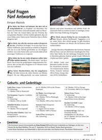 Titelbild der Ausgabe 10/2019 von Fünf Fragen Fünf Antworten: Enrique Mazzola. Zeitschriften als Abo oder epaper bei United Kiosk online kaufen.