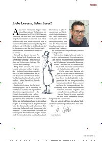 Titelbild der Ausgabe 1/2020 von FOYER: Liebe Leserin, lieber Leser!. Zeitschriften als Abo oder epaper bei United Kiosk online kaufen.