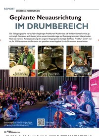 Titelbild der Ausgabe 4/2019 von MUSIKMESSE FRANKFURT 2019: Geplante Neuausrichtung: IM DRUMBEREICH. Zeitschriften als Abo oder epaper bei United Kiosk online kaufen.