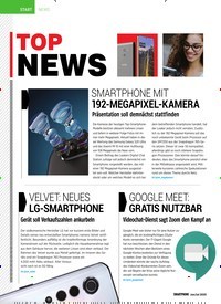 Titelbild der Ausgabe 4/2020 von TOP NEWS: SMARTPHONE MIT 192-MEGAPIXEL-KAMERA. Zeitschriften als Abo oder epaper bei United Kiosk online kaufen.