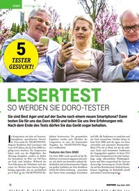 Titelbild der Ausgabe 5/2020 von 5 TESTER GESUCHT! AKTIONESETION: LESERTEST: SO WERDEN SIE DORO-TESTER. Zeitschriften als Abo oder epaper bei United Kiosk online kaufen.