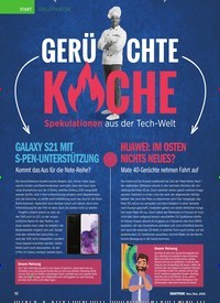 Titelbild der Ausgabe 7/2020 von GERÜ CHTE KOCHE: Spekulationen aus der Tech-Welt. Zeitschriften als Abo oder epaper bei United Kiosk online kaufen.