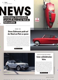 Titelbild der Ausgabe 2/2019 von NOBE 100: Dieses Elektroauto parkt auf der Wand um Platz zu sparen. Zeitschriften als Abo oder epaper bei United Kiosk online kaufen.