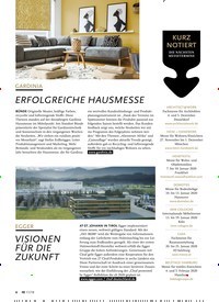 Titelbild der Ausgabe 11/2019 von GARDINIA: ERFOLGREICHE HAUSMESSE. Zeitschriften als Abo oder epaper bei United Kiosk online kaufen.