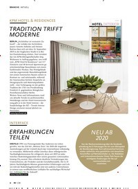 Titelbild der Ausgabe 1/2020 von Interface: ERFAHRUNGEN TEILEN. Zeitschriften als Abo oder epaper bei United Kiosk online kaufen.
