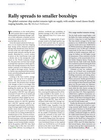 Titelbild der Ausgabe 10/2019 von Rally spreads to smaller boxships. Zeitschriften als Abo oder epaper bei United Kiosk online kaufen.