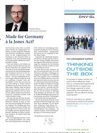 Titelbild der Ausgabe 3/2020 von Made for Germany à la Jones Act?. Zeitschriften als Abo oder epaper bei United Kiosk online kaufen.