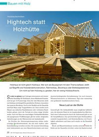 Titelbild der Ausgabe 5/2011 von Holzbautechniken: Hightech statt Holzhütte. Zeitschriften als Abo oder epaper bei United Kiosk online kaufen.