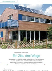 Titelbild der Ausgabe 9/2015 von Energieeffiziente Hauskonzepte: Ein Ziel, drei Wege. Zeitschriften als Abo oder epaper bei United Kiosk online kaufen.