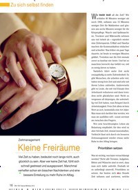 Titelbild der Ausgabe 6/2010 von Zeitmanagement: Kleine Freiräume. Zeitschriften als Abo oder epaper bei United Kiosk online kaufen.