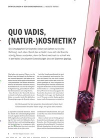 Titelbild der Ausgabe 6/2018 von NEUESTE TRENDS: QUO VADIS, (NATUR-)KOSMETIK?. Zeitschriften als Abo oder epaper bei United Kiosk online kaufen.