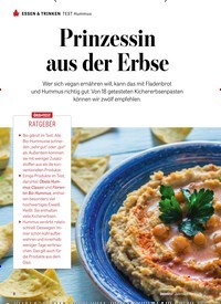 Titelbild der Ausgabe 10/2020 von TEST Hummus: Prinzessin aus der Erbse. Zeitschriften als Abo oder epaper bei United Kiosk online kaufen.