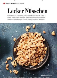 Titelbild der Ausgabe 10/2021 von TEST Erdnüsse: Lecker Nüsschen. Zeitschriften als Abo oder epaper bei United Kiosk online kaufen.