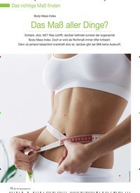 Titelbild der Ausgabe 1/2011 von Body-Mass-Index: Das Maß aller Dinge?. Zeitschriften als Abo oder epaper bei United Kiosk online kaufen.