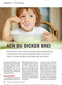 Titelbild der Ausgabe 1/2019 von TEST GRIESSBREIE: krebsverACH DU DICKER BREI. Zeitschriften als Abo oder epaper bei United Kiosk online kaufen.