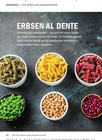 Titelbild der Ausgabe 12/2019 von TEST: ERBSEN AL DENTE. Zeitschriften als Abo oder epaper bei United Kiosk online kaufen.