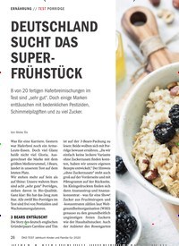 TEST PORRIDGE: DEUTSCHLAND SUCHT DAS SUPERFRÜHSTÜCK Titelbild Ausgabe 12/2019 Titelbild der Ausgabe 12/2019 von TEST PORRIDGE: DEUTSCHLAND SUCHT DAS SUPERFRÜHSTÜCK. Zeitschriften als Abo oder epaper bei United Kiosk online kaufen.