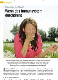 Titelbild der Ausgabe 6/2012 von Wie entsteht eine Allergie?: Wenn das Immunsystem durchdreht. Zeitschriften als Abo oder epaper bei United Kiosk online kaufen.