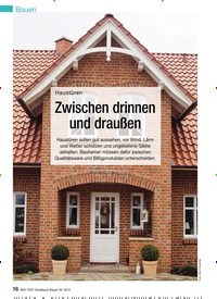 Titelbild der Ausgabe 11/2012 von Haustüren: Zwischen drinnen und draußen. Zeitschriften als Abo oder epaper bei United Kiosk online kaufen.