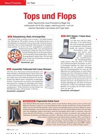 Titelbild der Ausgabe 1/2011 von Neue Produkte: im Test: Tops und Flops. Zeitschriften als Abo oder epaper bei United Kiosk online kaufen.
