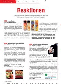 Titelbild der Ausgabe 3/2011 von Nachwirkungen: Was unsere Tests bewirkt haben: Reaktionen. Zeitschriften als Abo oder epaper bei United Kiosk online kaufen.