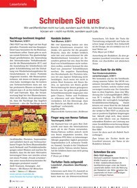 Titelbild der Ausgabe 6/2011 von Leserbriefe: Schreiben Sie uns. Zeitschriften als Abo oder epaper bei United Kiosk online kaufen.