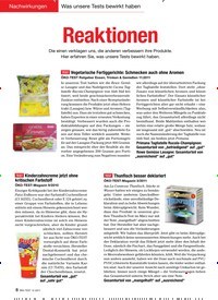 Titelbild der Ausgabe 8/2011 von Nachwirkungen: Was unsere Tests bewirkt haben: Reaktionen. Zeitschriften als Abo oder epaper bei United Kiosk online kaufen.