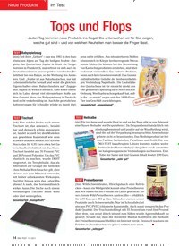 Titelbild der Ausgabe 11/2011 von Neue Produkte: im Test: Tops und Flops. Zeitschriften als Abo oder epaper bei United Kiosk online kaufen.