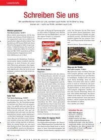 Titelbild der Ausgabe 1/2012 von Leserbriefe: Schreiben Sie uns. Zeitschriften als Abo oder epaper bei United Kiosk online kaufen.