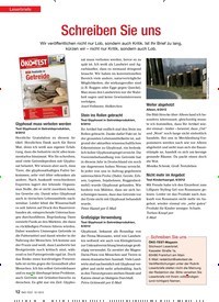Titelbild der Ausgabe 10/2012 von Leserbriefe: Schreiben Sie uns. Zeitschriften als Abo oder epaper bei United Kiosk online kaufen.