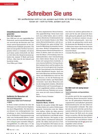 Titelbild der Ausgabe 1/2013 von Leserbriefe: Schreiben Sie uns. Zeitschriften als Abo oder epaper bei United Kiosk online kaufen.