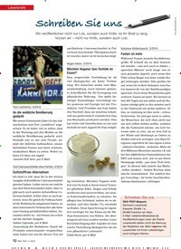 Titelbild der Ausgabe 5/2014 von Leserbriefe: Scheeiben Sie uns. Zeitschriften als Abo oder epaper bei United Kiosk online kaufen.