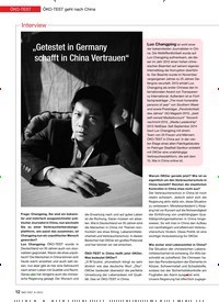 Titelbild der Ausgabe 6/2015 von Interview „Getestet in Germany schafft in China Vertrauen“. Zeitschriften als Abo oder epaper bei United Kiosk online kaufen.